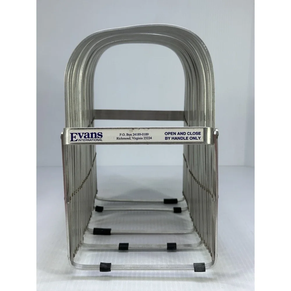 HANDLE EXPANDING FILE HOLDER MAGAZINE RACK EVANS SPECIALTY RECORDS ACCORDING 8'